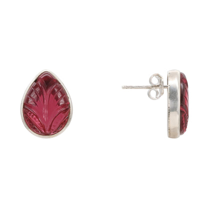 Crimson Teardrop Earrings