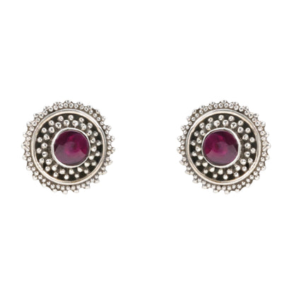 Artisan Antique Silver Stud Earrings