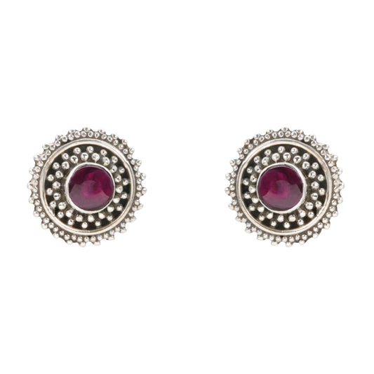 Artisan Antique Silver Stud Earrings