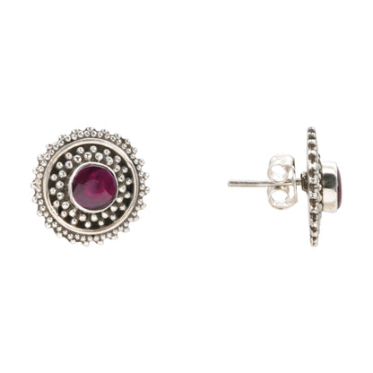 Artisan Antique Silver Stud Earrings