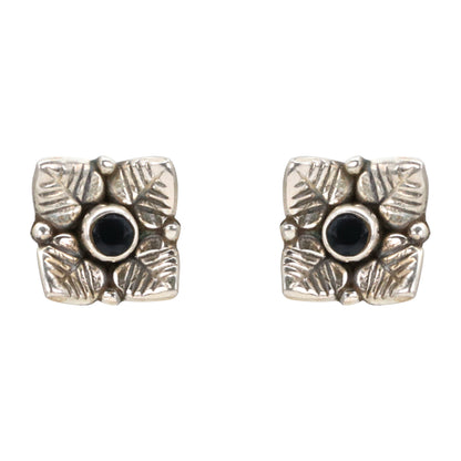 Sapphire Foliage Stud Earrings