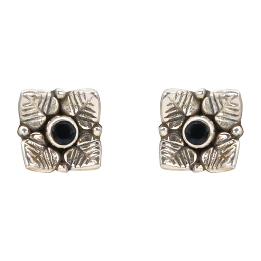 Sapphire Foliage Stud Earrings