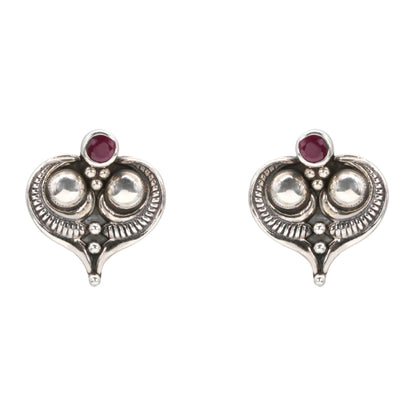Ruby Heartbeat Earrings