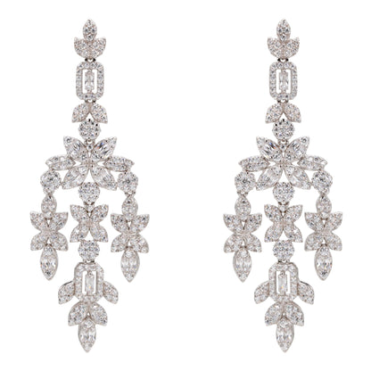 Opulent Floral Cascade Earrings