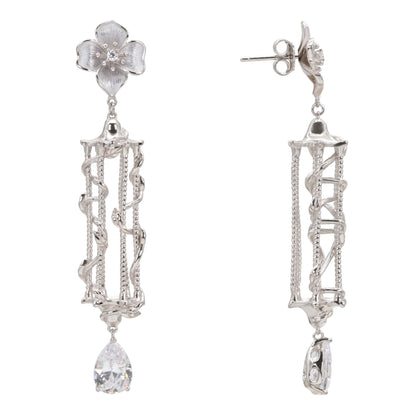 Enchanted Garden Cage Drop Earrings