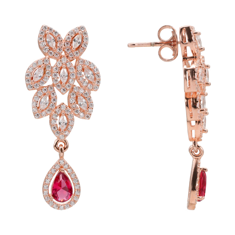 Ruby Dewdrop Earrings