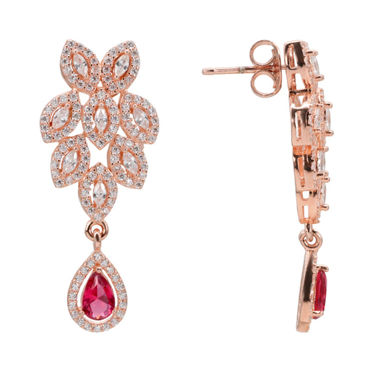 Ruby Dewdrop Earrings