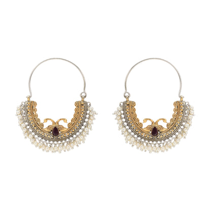 Mayur Mukut Moti Karnaphool Earrings