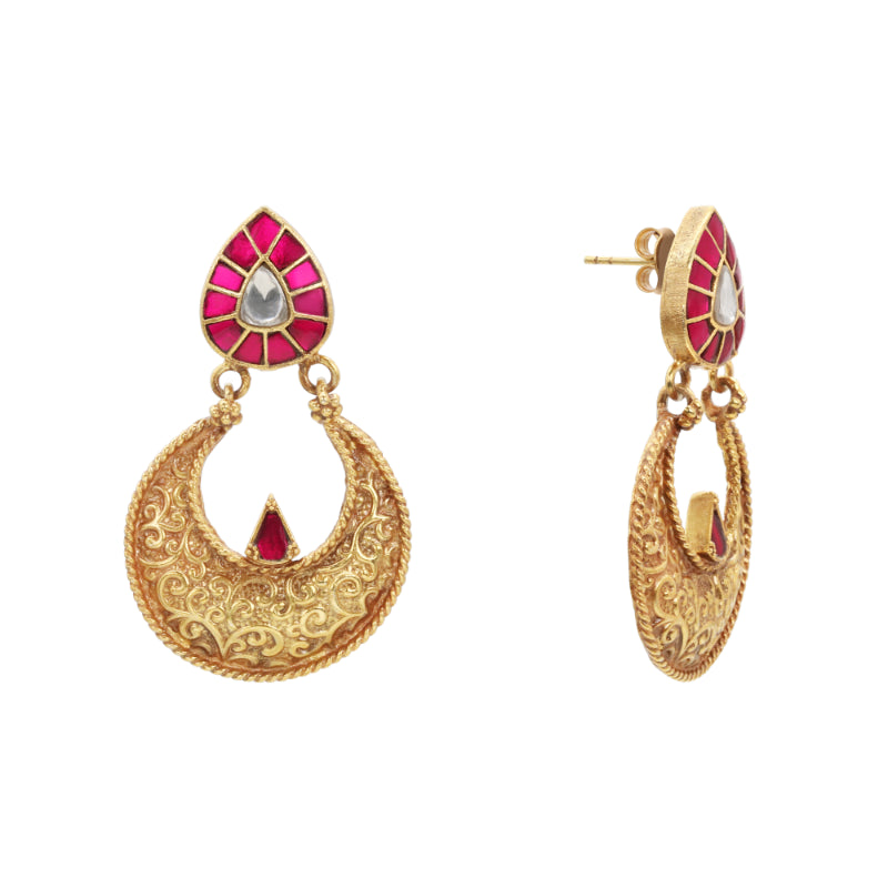 Rakt Chandrika Bindu Karnaphool Earrings