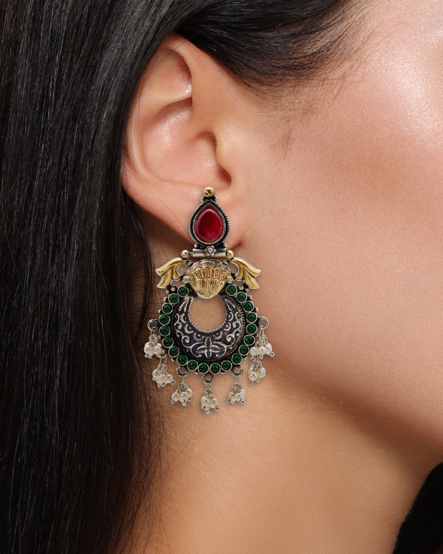 Multi-Stone Dangle Earring