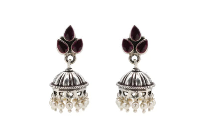 Red Stone Jhumka