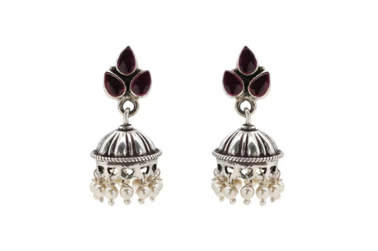 Red Stone Jhumka