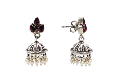 Red Stone Jhumka