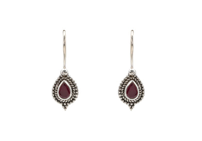 Crimson Dewdrop Earrings