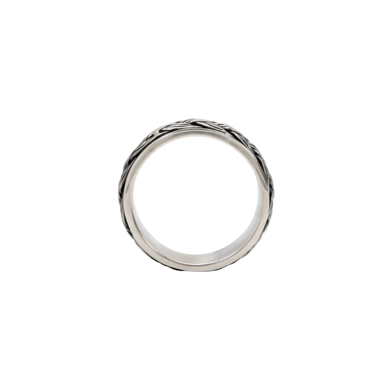 Silver Braided Spinner Ring