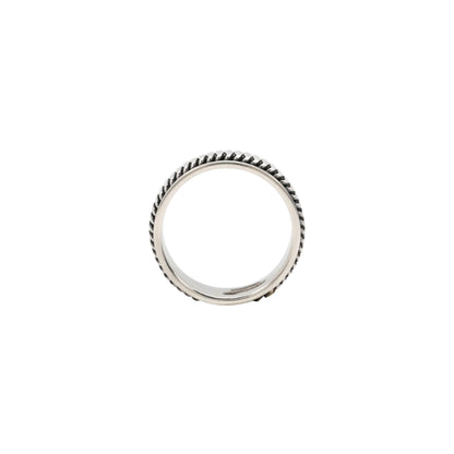 Silver Textured Spinner Ring