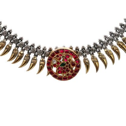 Tribal Bloom Silver Necklace