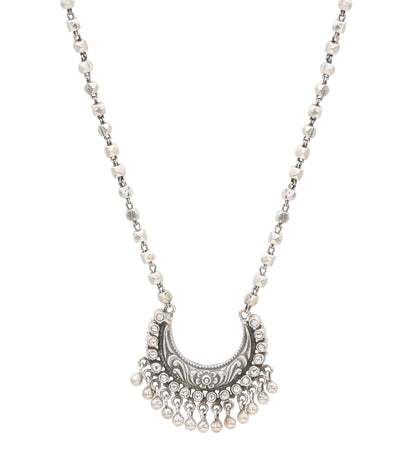 Moonlit Sparkle Silver Necklace