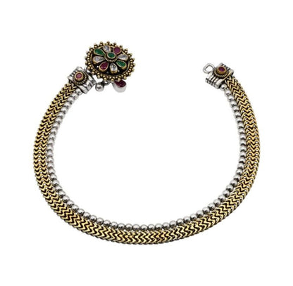 Tri-Tone Layered Chain Anklets