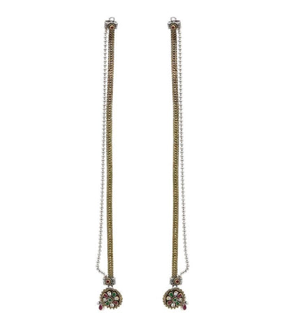 Tri-Tone Layered Chain Anklets