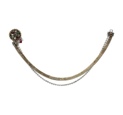 Tri-Tone Layered Chain Anklets