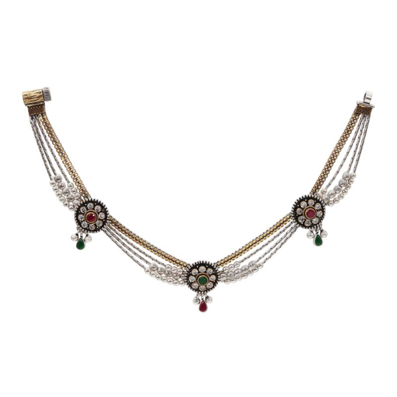 Kundan-Inspired Beaded Payal