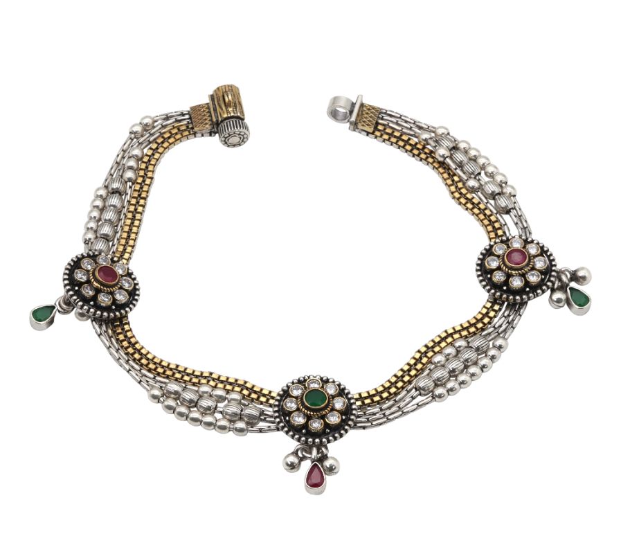 Kundan-Inspired Beaded Payal