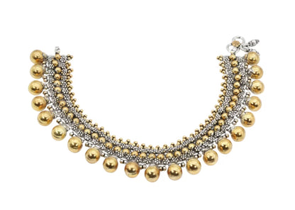 Dilli Swarna-Rajat Dual Tone Anklet