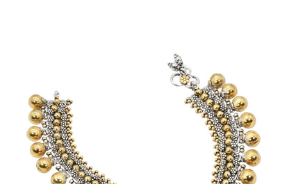 Dilli Swarna-Rajat Dual Tone Anklet