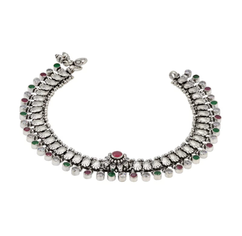 Raima Oxidised Anklet