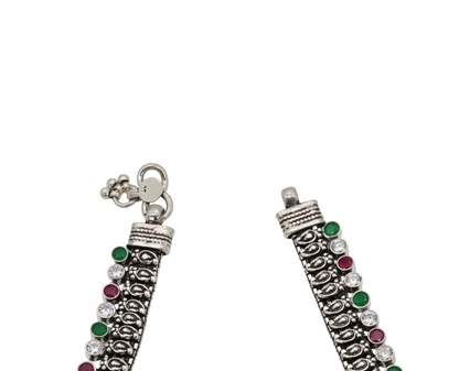 Zinnia Oxidised Anklet