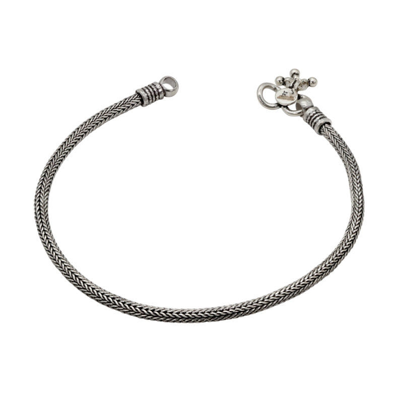 Subtle Shimmer Oxidised Anklet