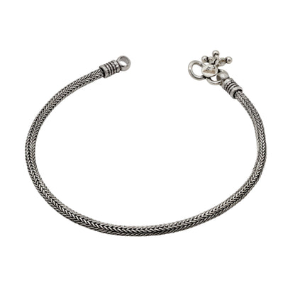 Subtle Shimmer Oxidised Anklet