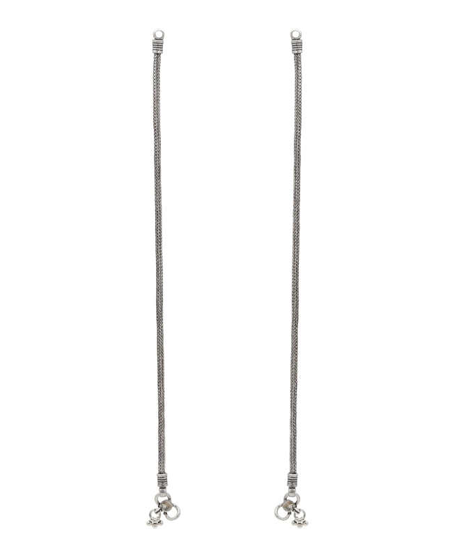 Subtle Shimmer Oxidised Anklet