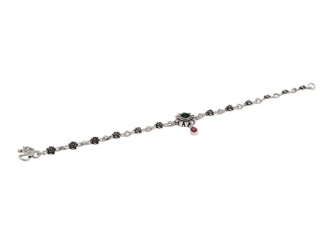 Aria Rose Oxidised Anklet