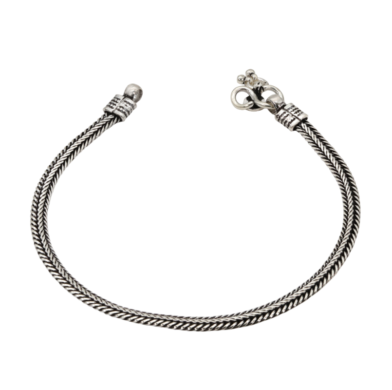 Twisted Oxidised Anklet