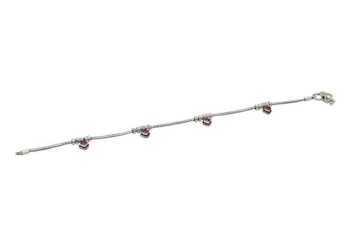 Crimson Cube Anklet