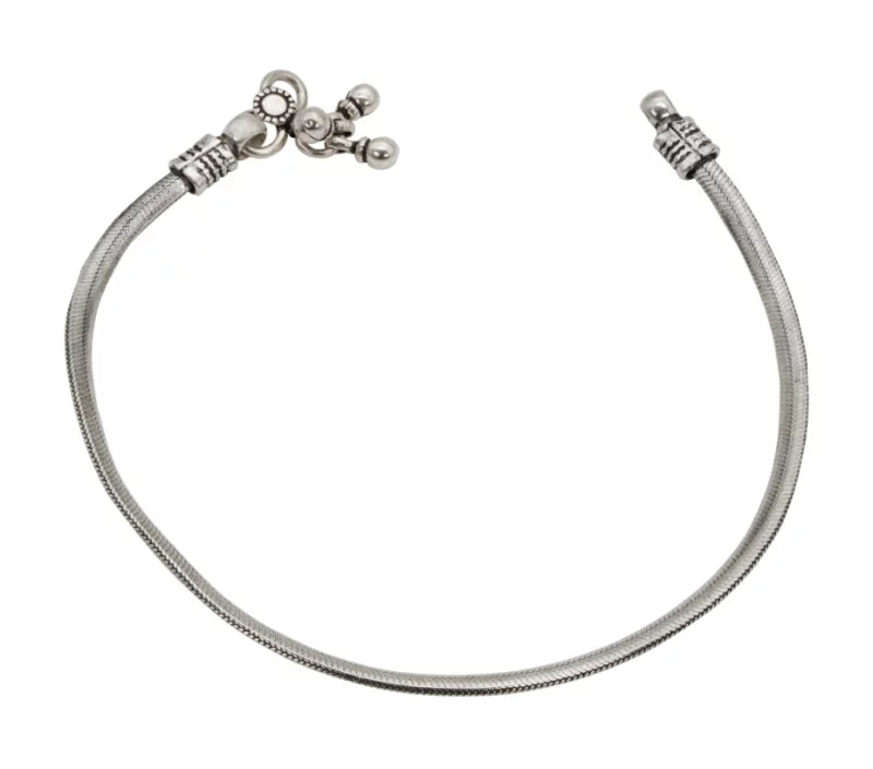 Silver Serpentine Anklet