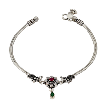 Peacock Bloom Anklet