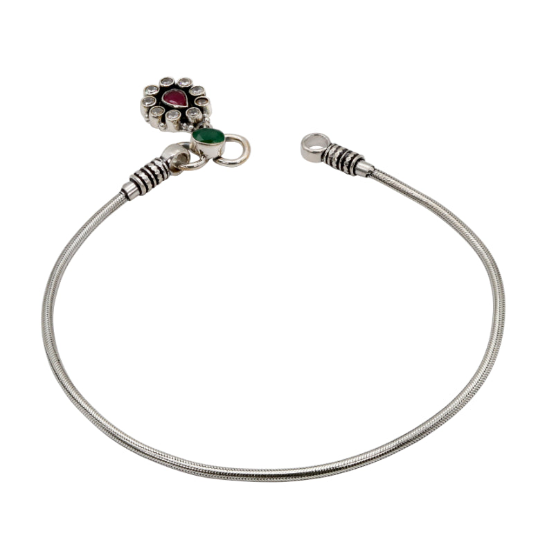 Garnet Teardrop Anklet