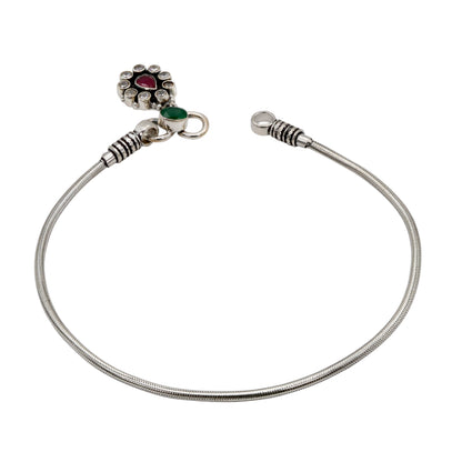 Garnet Teardrop Anklet