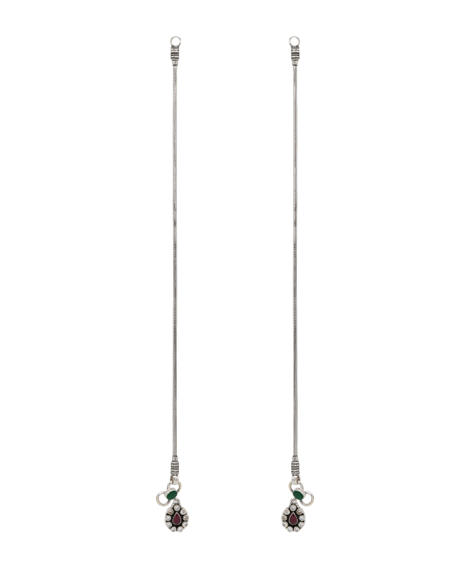 Garnet Teardrop Anklet