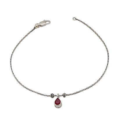 Crimson Droplet Anklet