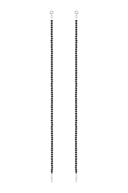 Minimalist Black Bead Anklets