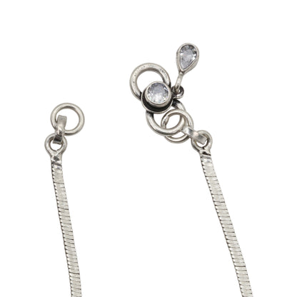 Silver Floral Cluster Anklets