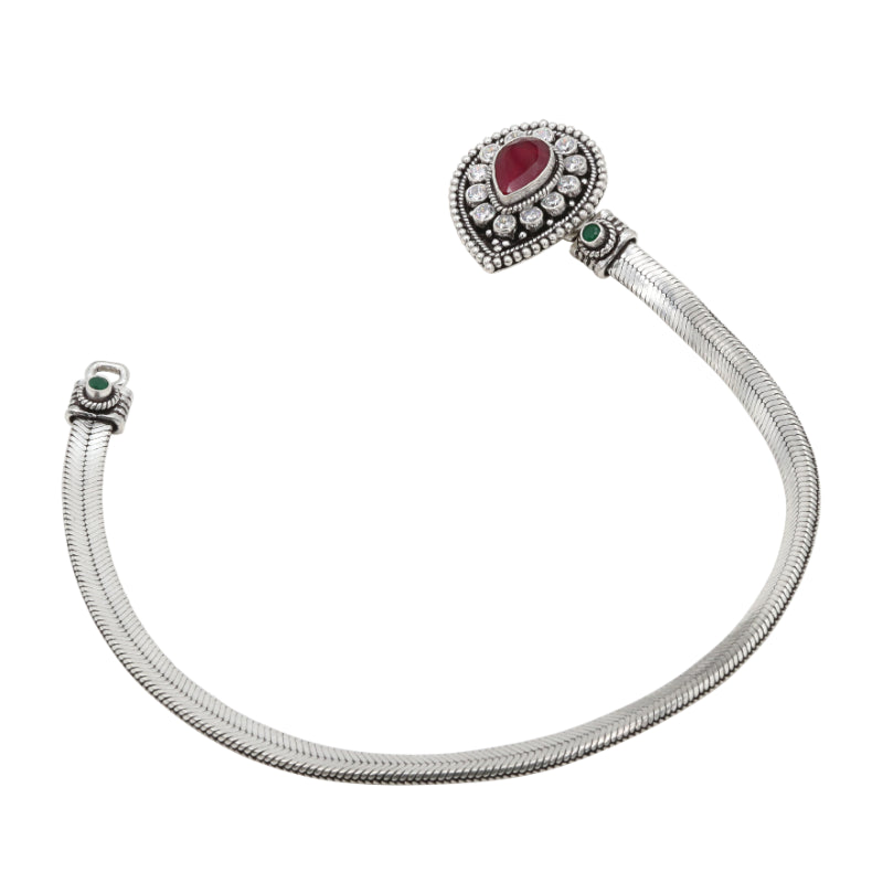 Serpentine Silver Anklets