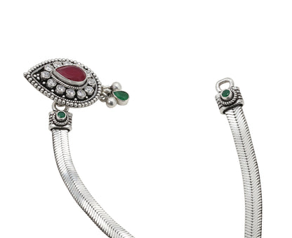 Serpentine Silver Anklets