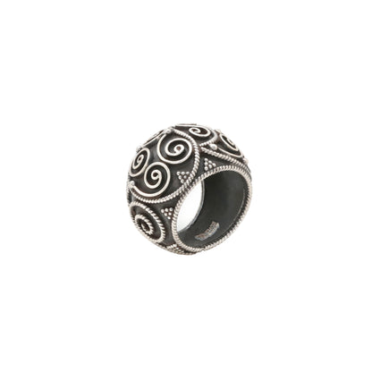 Sculpted Swirl Silver Ring