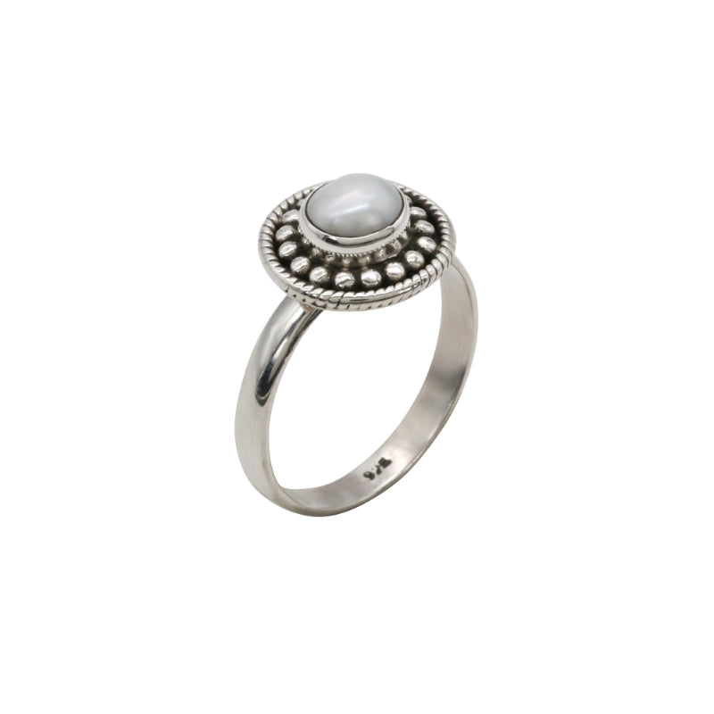 Silver Pearl Ring