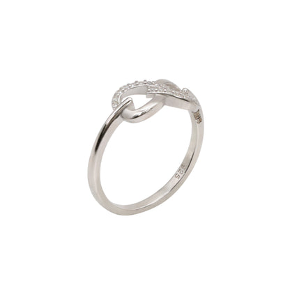 Silver & CZ Infinity Knot Ring